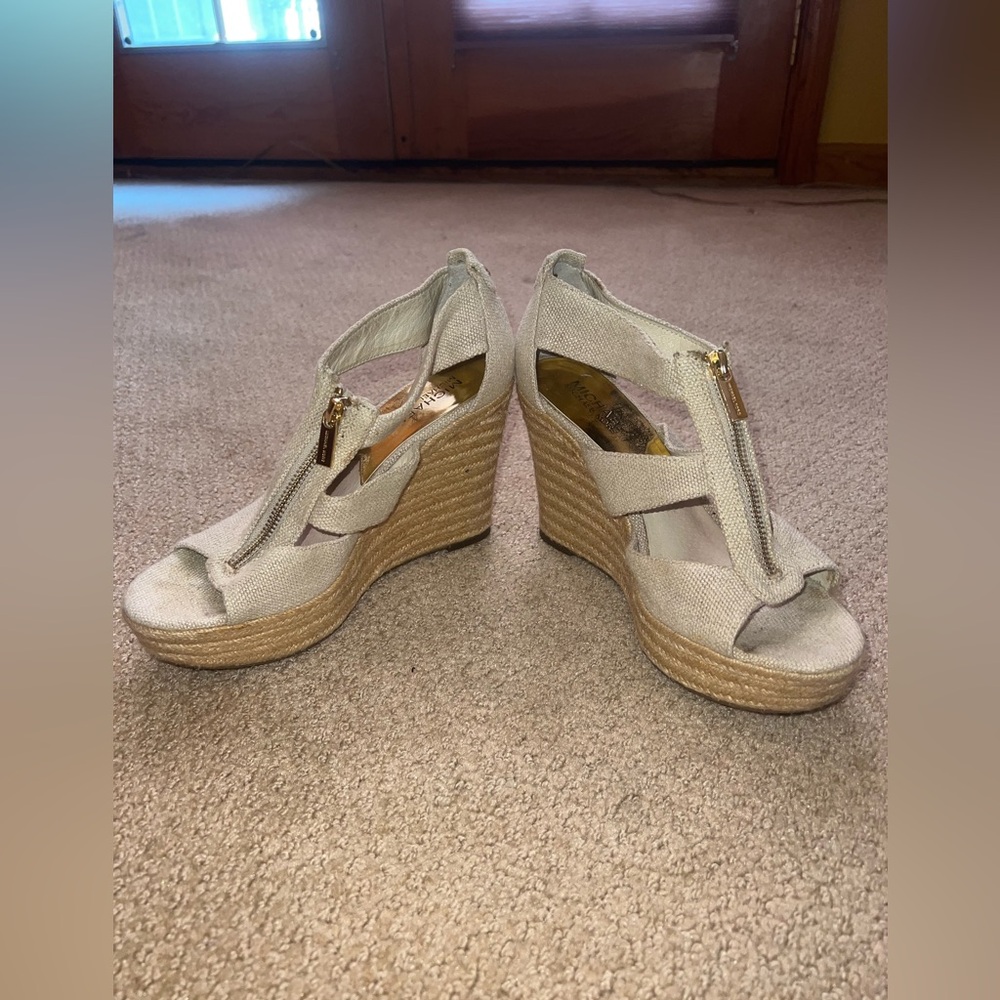 Michael by Michael Kors Damita Espadrille Wedge- Size 8 - Picture 2 of 8